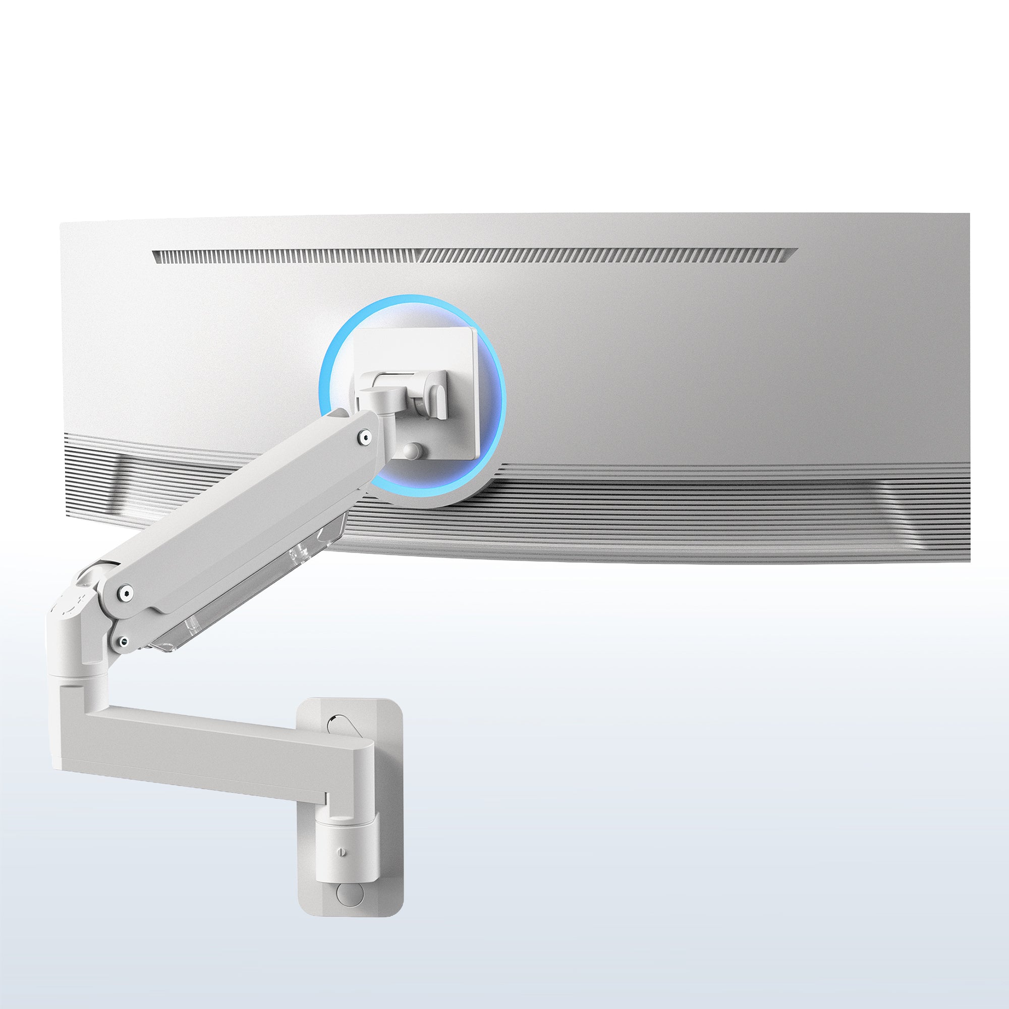 Pneumatic Arm Single Ultrawide Monitor Wall Mount