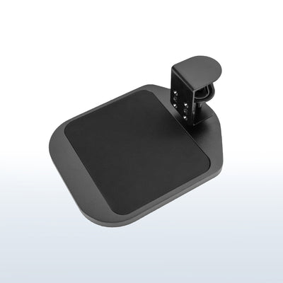 A lightweight clamp on mouse pad.