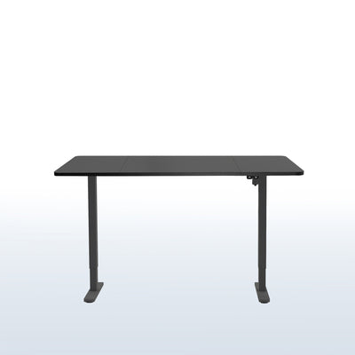 Black standing desk on a white background