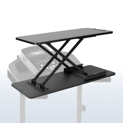 Extending treadmill desk converter.