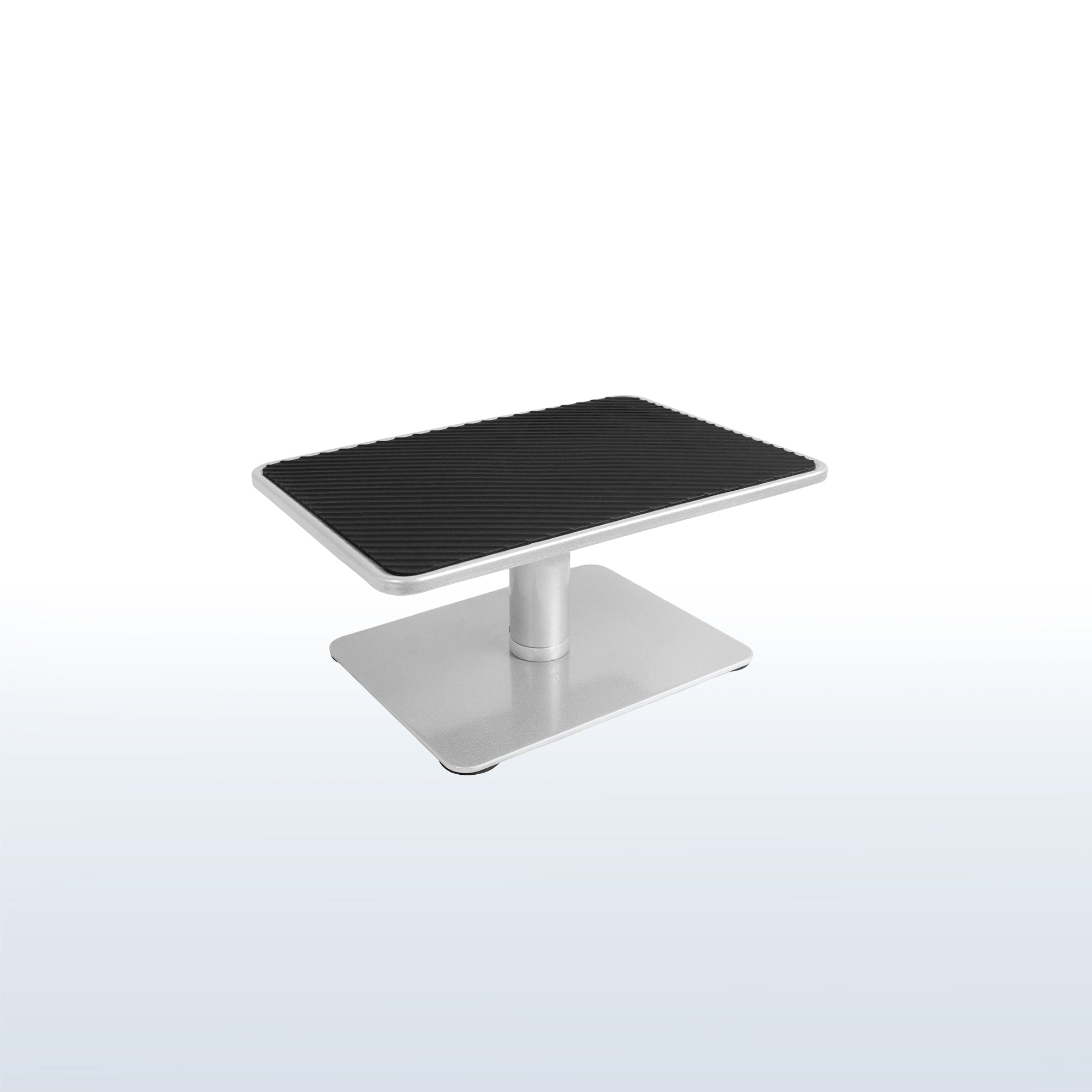 Clamp on desk mount laptop riser.