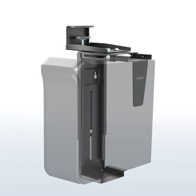 Simple Clamp-on PC Mount on a white and blue gradient background