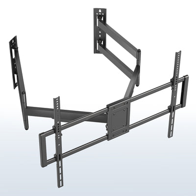 Corner Large TV Wall Mount for 46" to 100" Screens on a white and blue gradient background