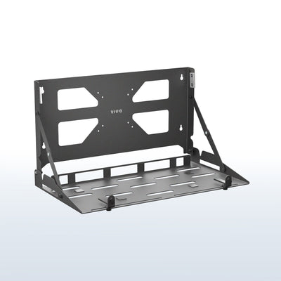 Black Wall and VESA Mount In Flipped Down Position on White and Blue Gradient Background