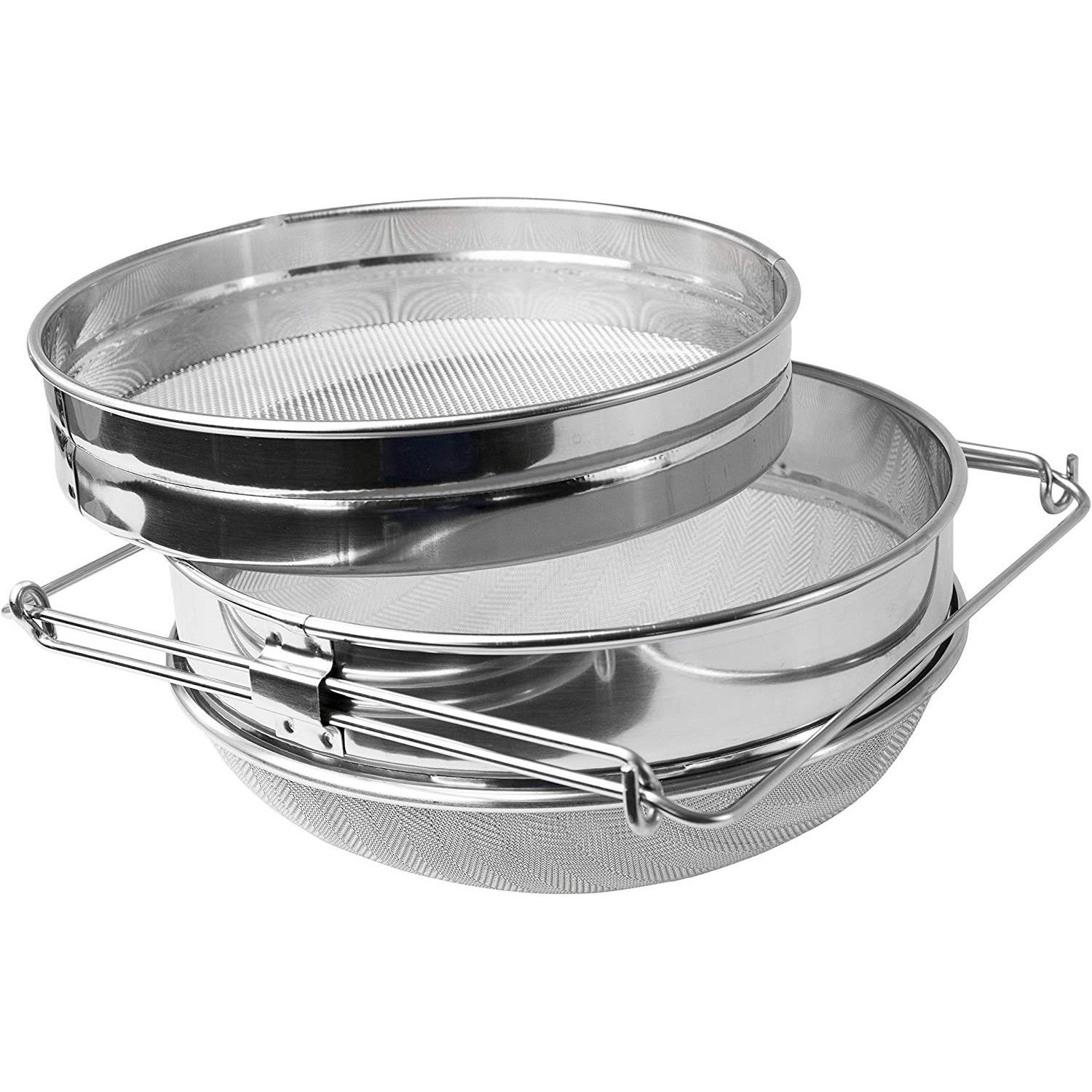 Double Sieve Stainless Steel Honey Strainer 