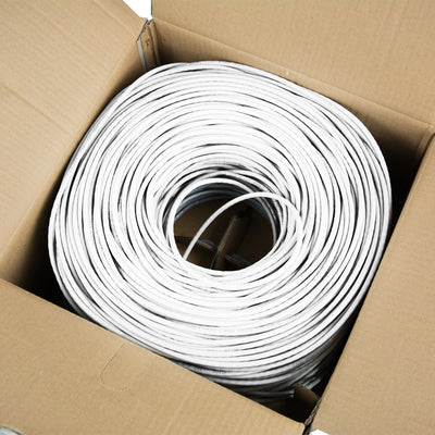 White 500ft Cat6 Full Copper Indoor Ethernet Cable