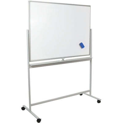 Mobile double sided whiteboard.