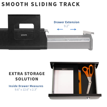 Secure Under Desk Mounted Pull-Out Drawer