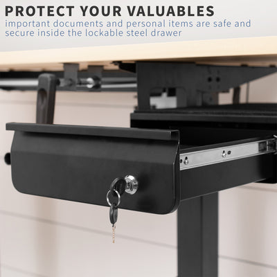 Secure Under Desk Mounted Pull-Out Drawer
