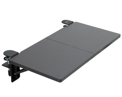 Clamp-on 24 x 12 inch (14 Including Clamps) Desk Extender, Foldable Keyboard Tray, Table Mount for Sit Stand Desks