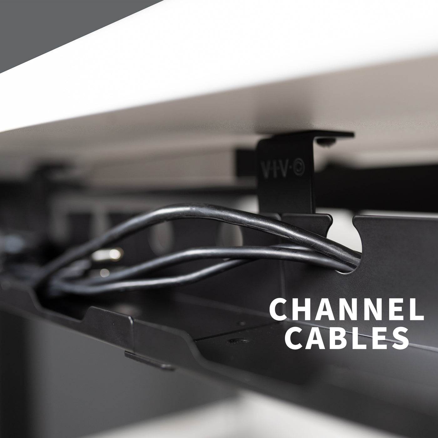 Channel cables through designated slots to avoid tangles during height adjustments.