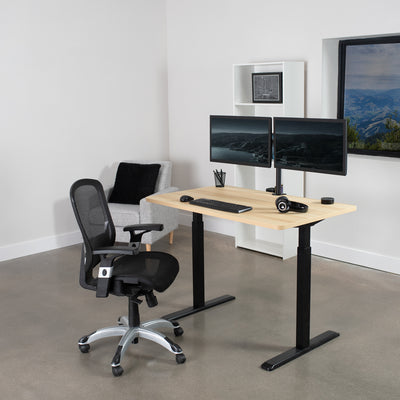 Sturdy desk tabletop for sit or stand electric or manual desk frames.