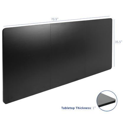 Compatible with both manual and electric frames measuring 51” to 70” in length, this extra-wide table top gives you options!