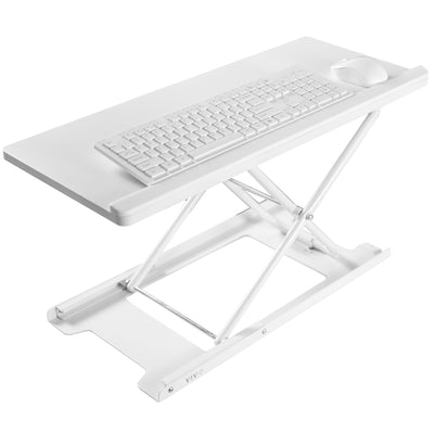 Sturdy height adjustable desk converter keyboard riser.