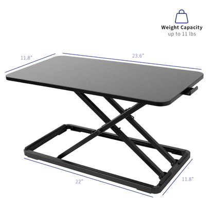 Utilize a keyboard riser to conveniently sit or stand while doing office work.