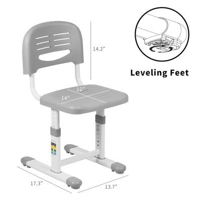 Kids comfortable height adjustable ergonomic desk seat chair for children.