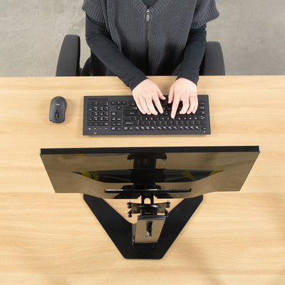Elevate your monitor to new ergonomic heights with a solid steel monitor mount adapter bracket.