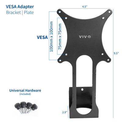 Get your BenQ monitor mounted in no time with the simple thumb bolts that secure the bracket to any VESA-compatible stand or wall mount.