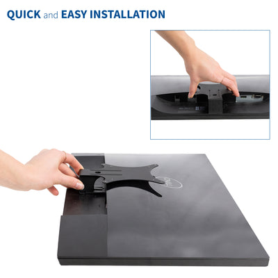 Easy connection of the bracket base allows you to get your DELL monitor up and mounted in no time.