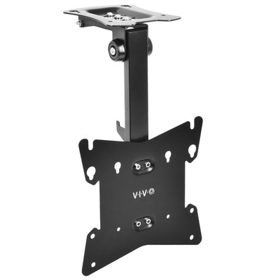 Sturdy flip-down mount for TVs and monitors.