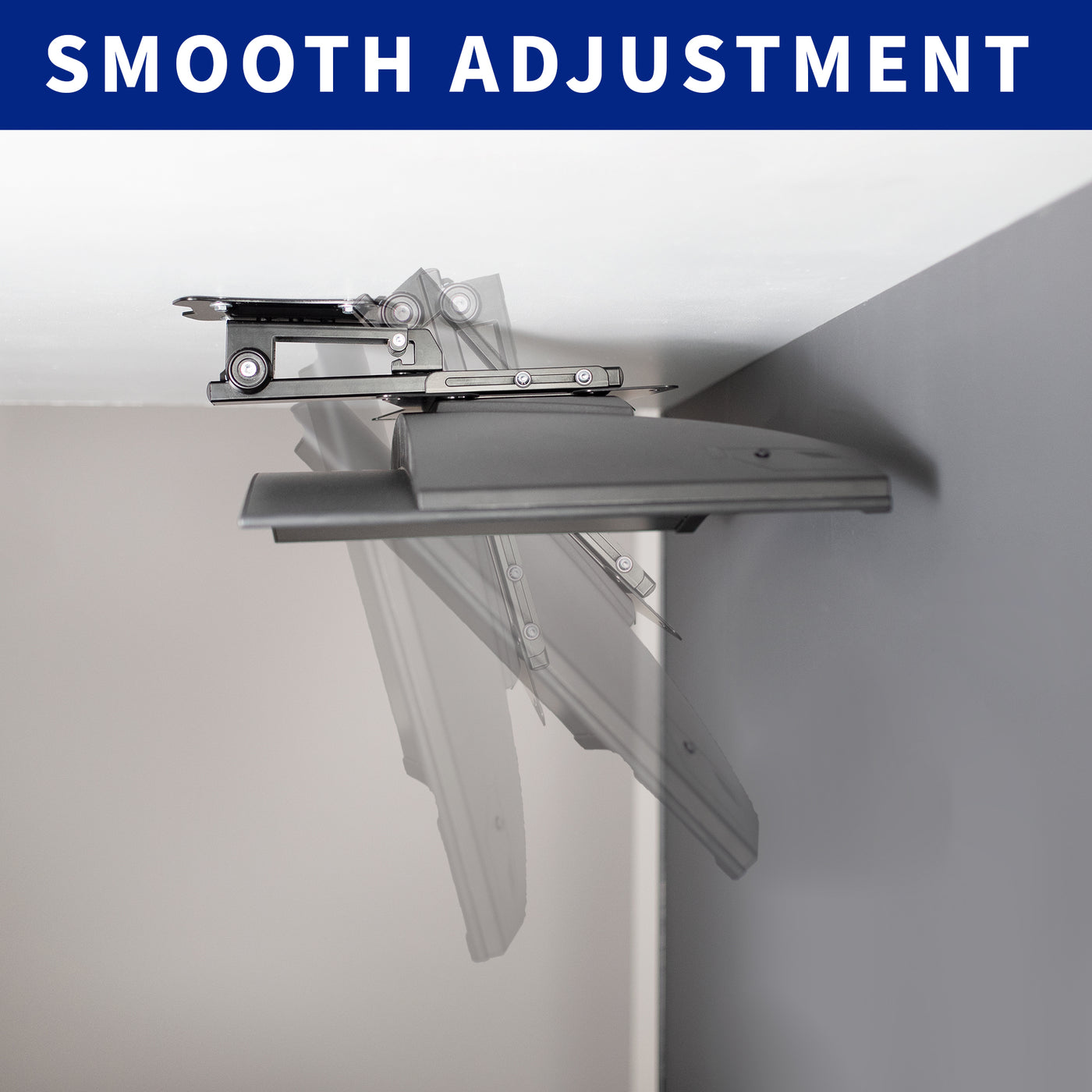 Smooth adjustments made easy with flip-down TV ceiling mount from VIVO.