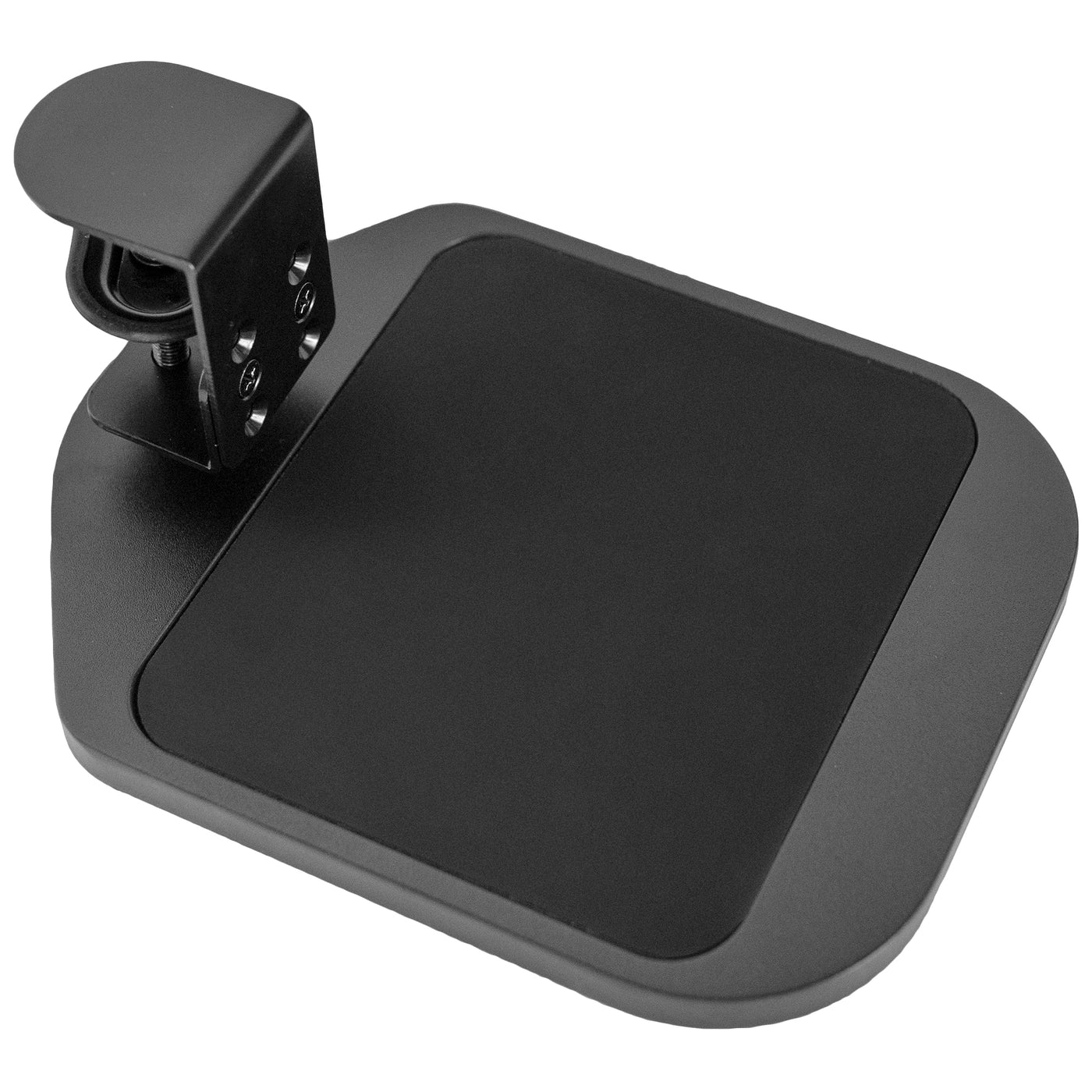 A lightweight clamp on mouse pad.
