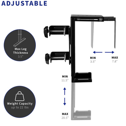 Under Desk Leg Clamp PC Mount