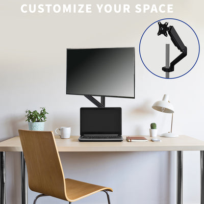 Customize your space with an attachable monitor pole mount.