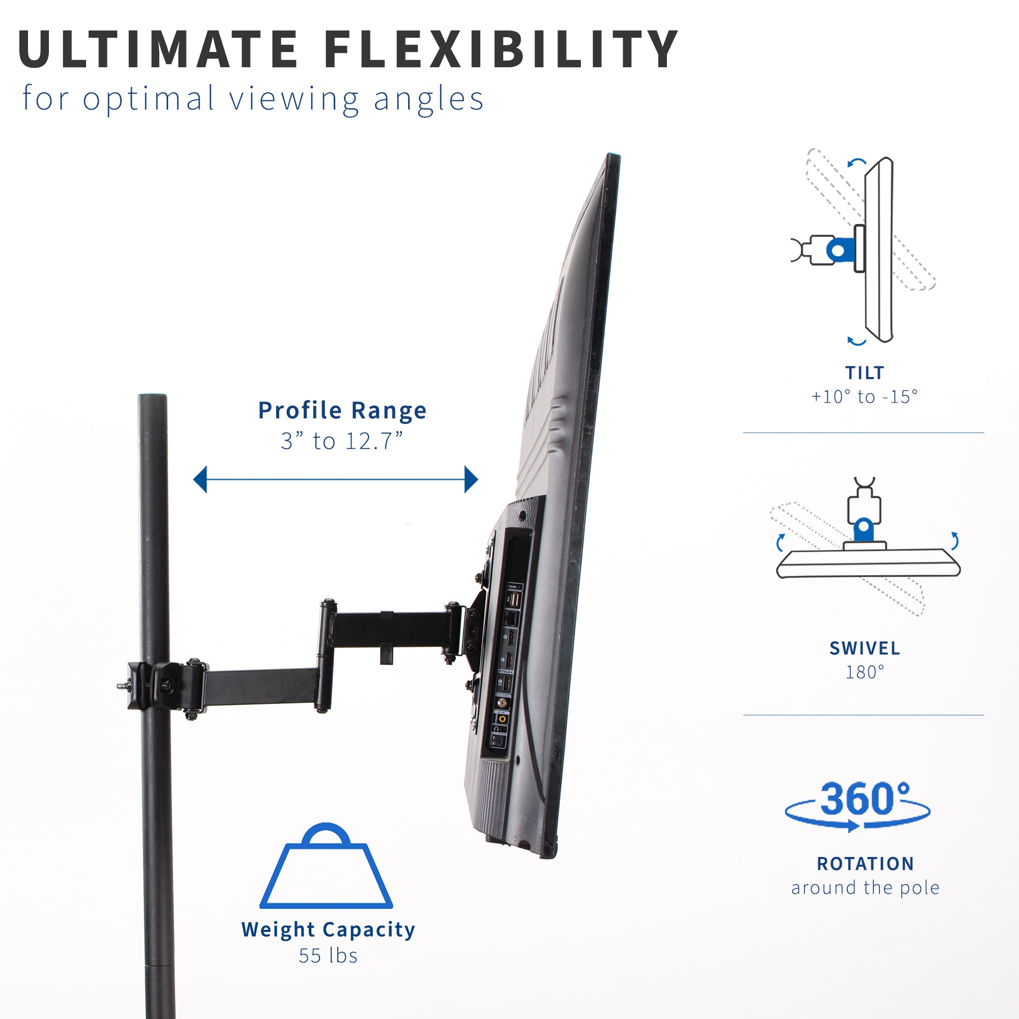 Pole Mount TV Arm