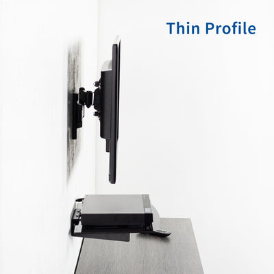 The thin profile of the shelf allows you to maintain a modern-looking space.
