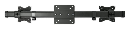 Sturdy VESA adapter bracket for 2 monitor screens.