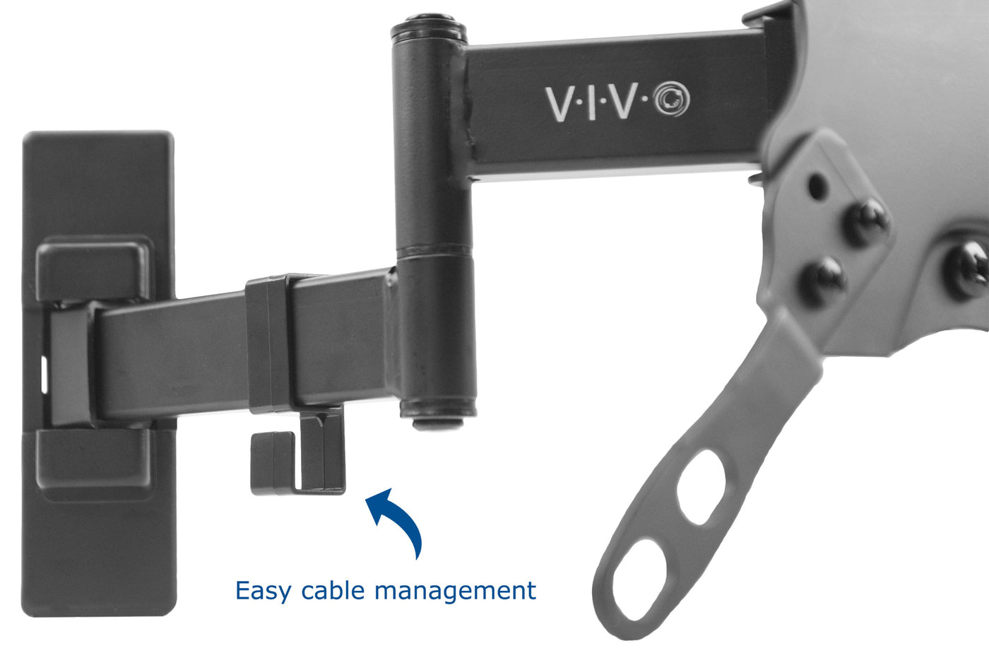 Sturdy adjustable TV wall mount with cable management.