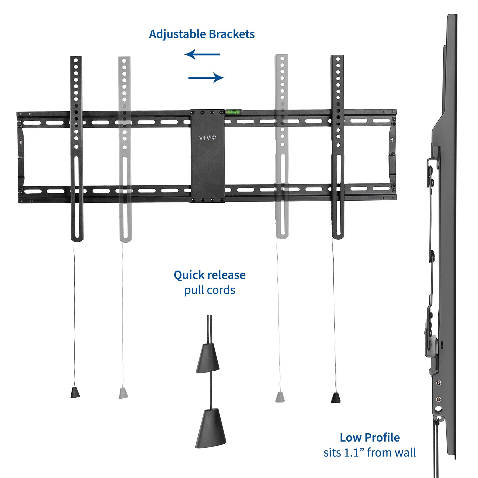 Quick release pull cords are included to make detachment easier.