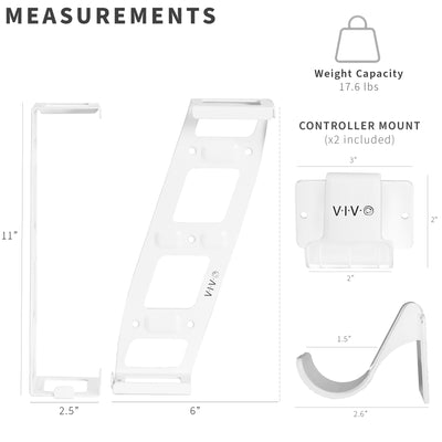 Specifications and measurements of the hardware.