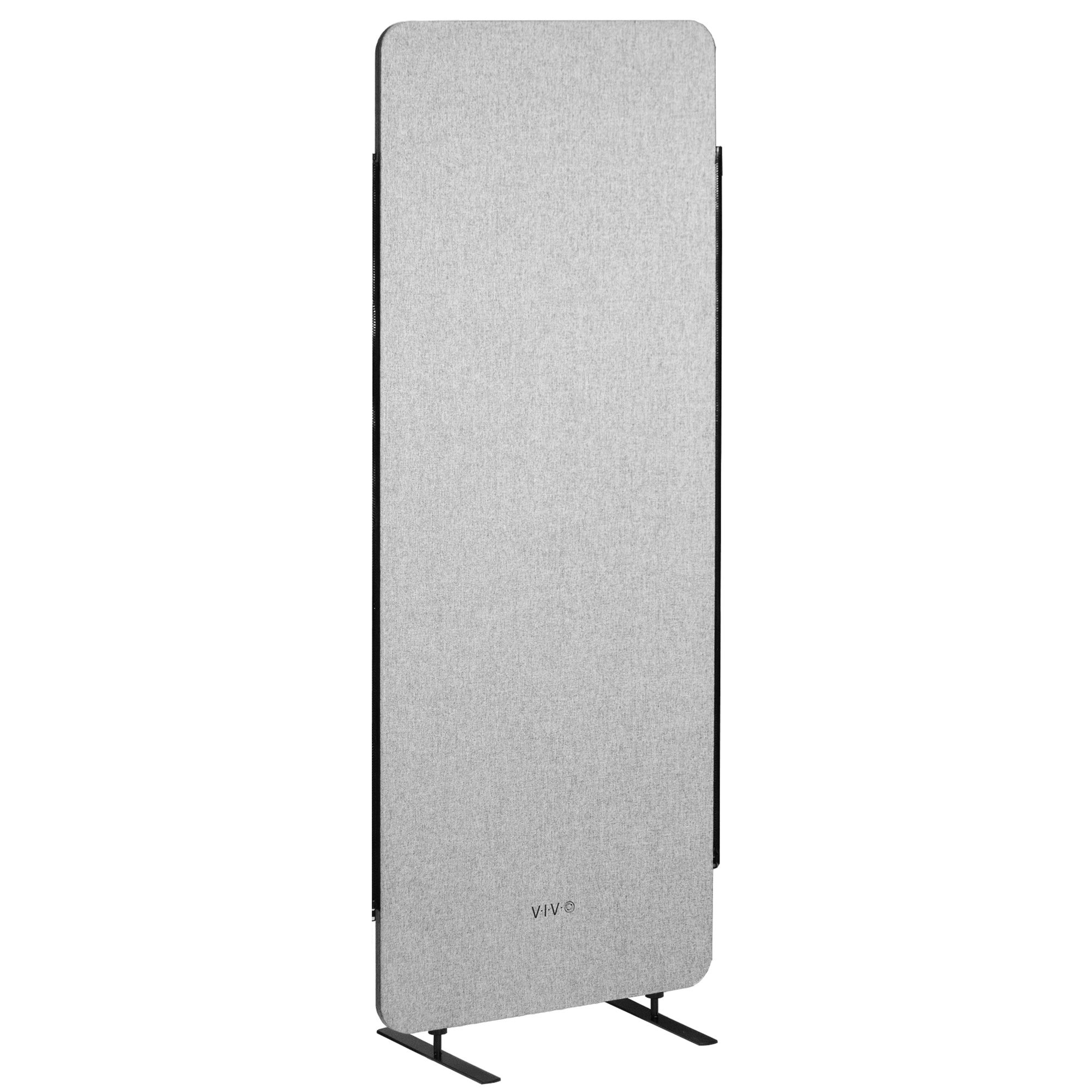 Single Panel Gray Freestanding Room Divider provides a convenient partition and workspace privacy.