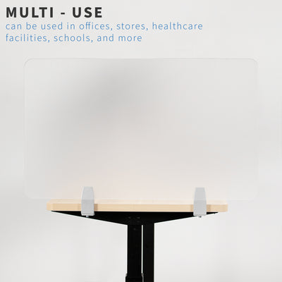 multi-use Silver Privacy Panel Desk Clamps