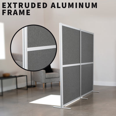 Sturdy aluminum frame of the room divider from VIVO.