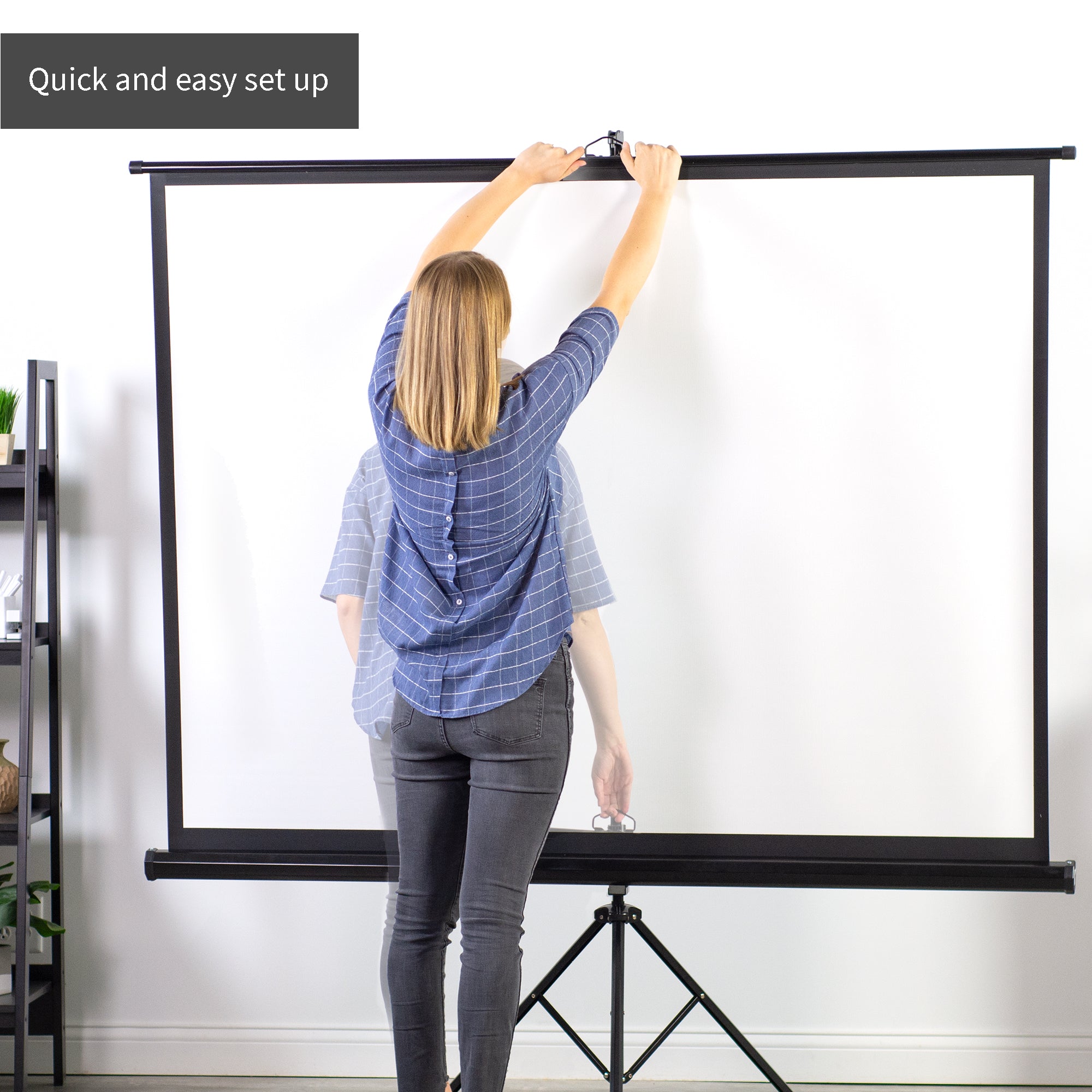 100" Portable Tripod Projector Screen 4:3