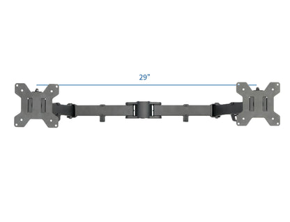 Span and arm with the dual arm monitor mount.