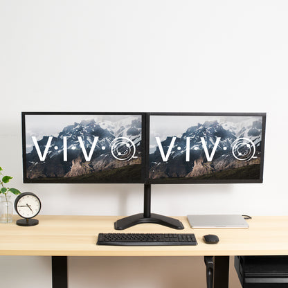 Non-invasive dual monitor mount from VIVO.