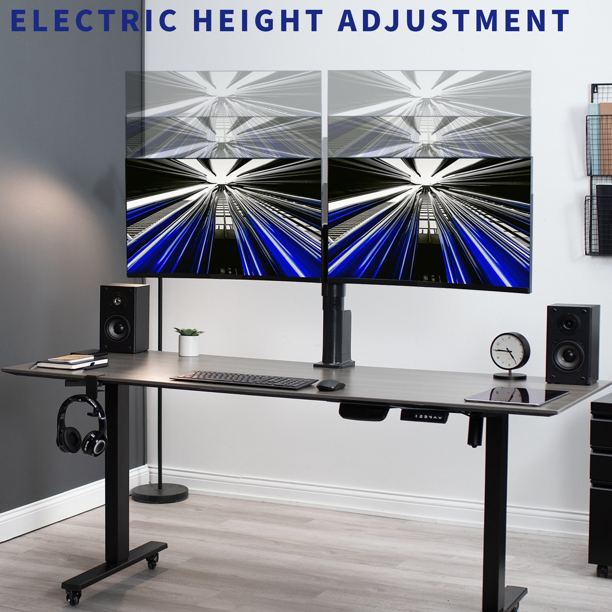 Electric Dual 20" to 32" Monitor Arms