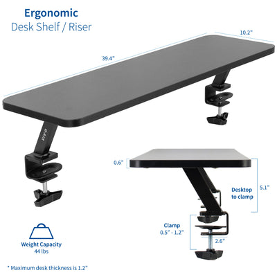 Ergonomic desk shelf riser to advance your workspace.
