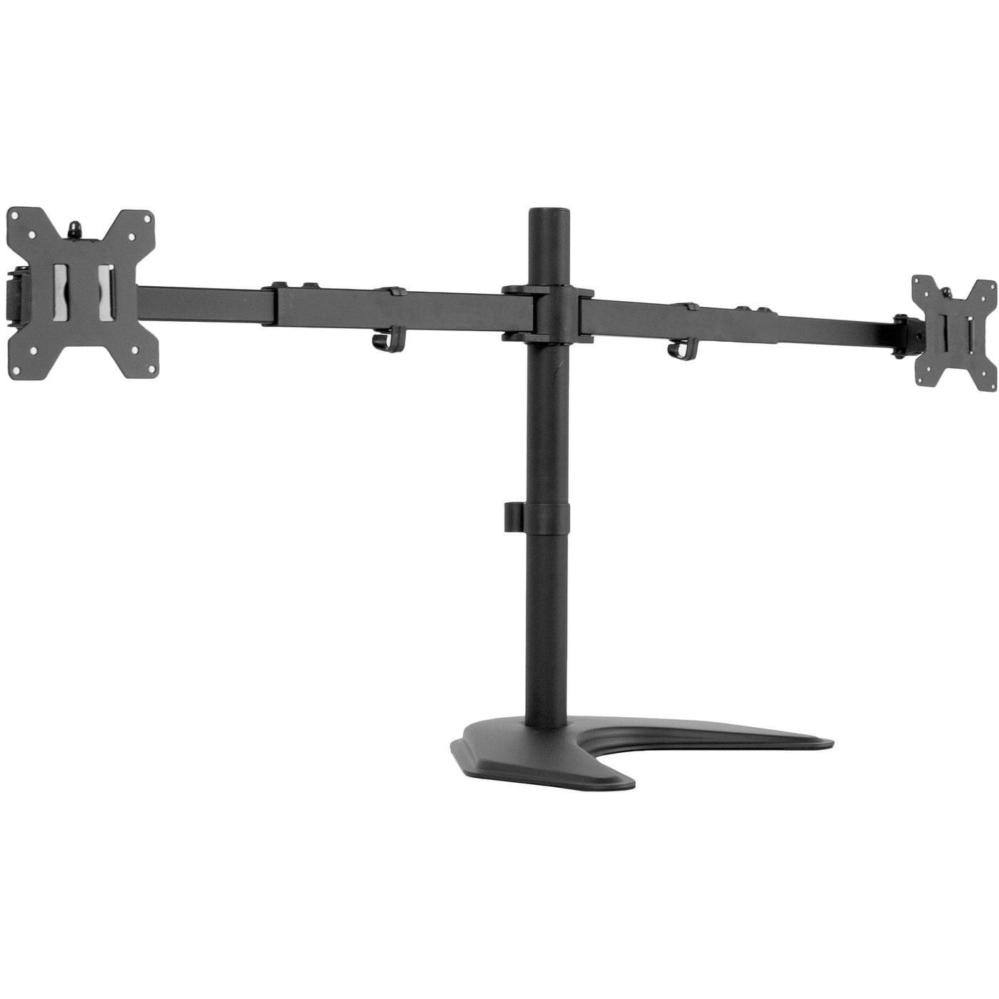 Sturdy and adjustable dual monitor mount