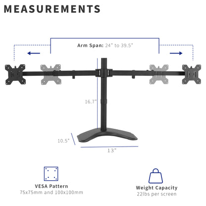 Sturdy dual computer monitor mount from VIVO.