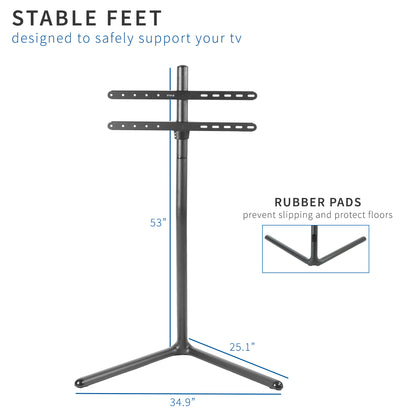 Black V-Base Studio TV Stand