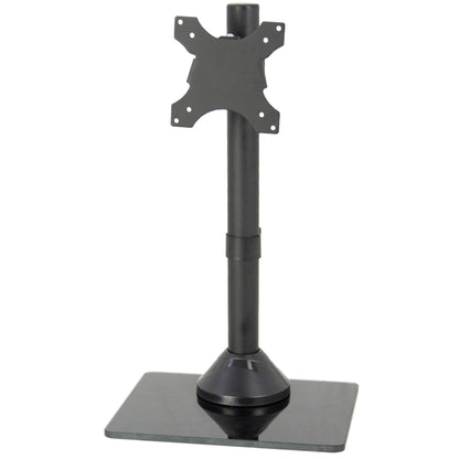 Sleek black monitor mount stand.