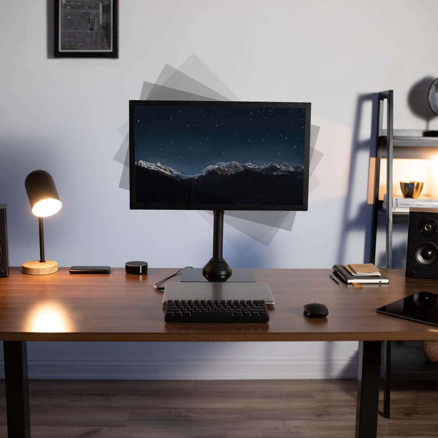 Optimize the viewing angles of your monitor with a rotating monitor stand from VIVO.