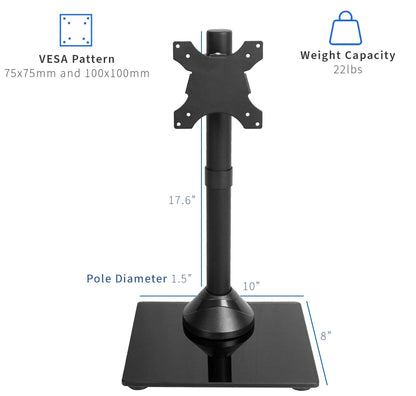 Standard VESA pattern plate with a hefty weight capacity.