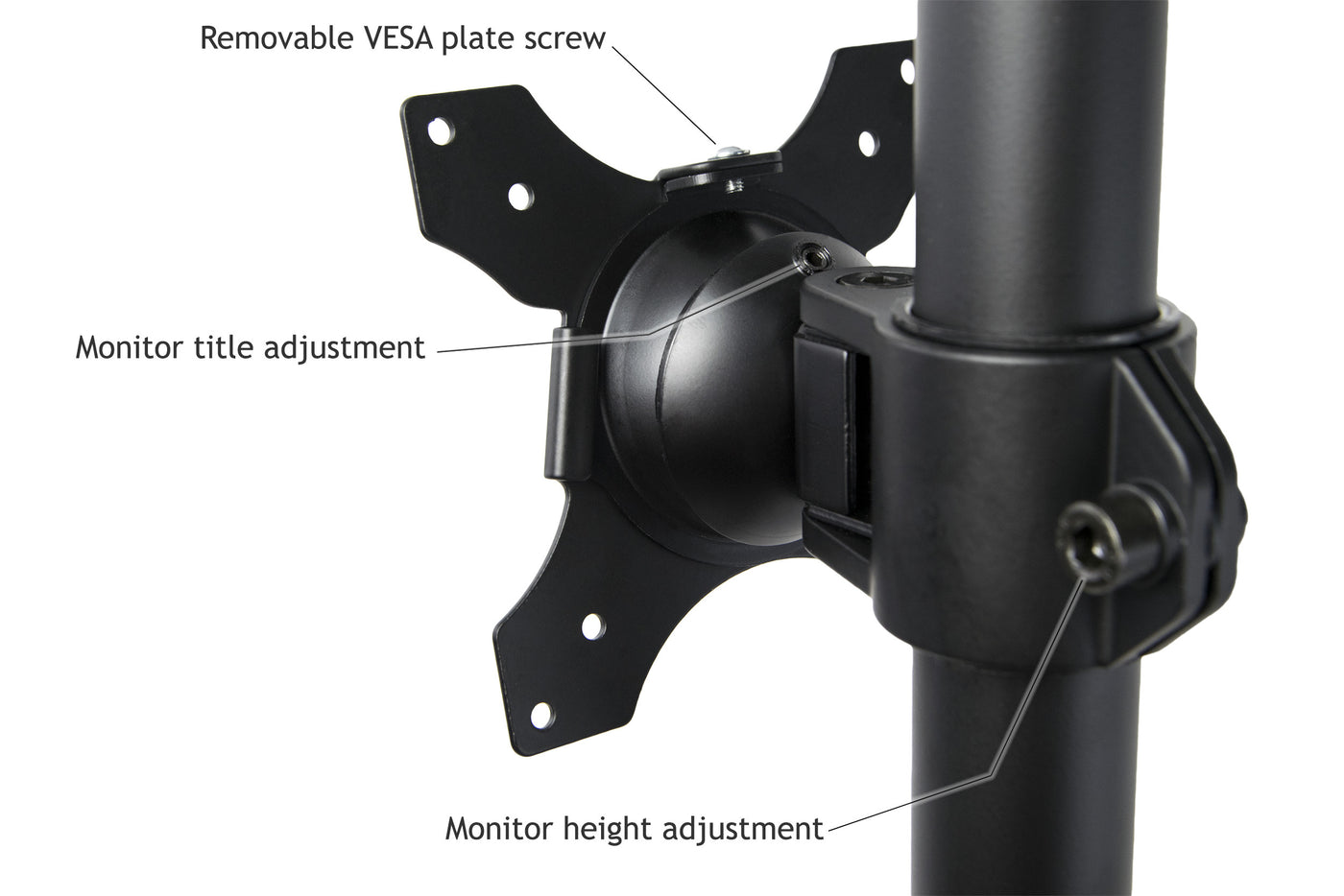 Triple Vertical Monitor Desk Stand