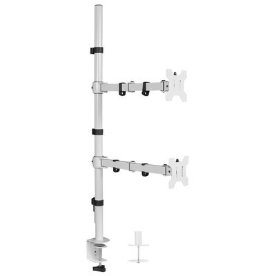 Dual Vertical Monitor Extra Tall Desk Mount